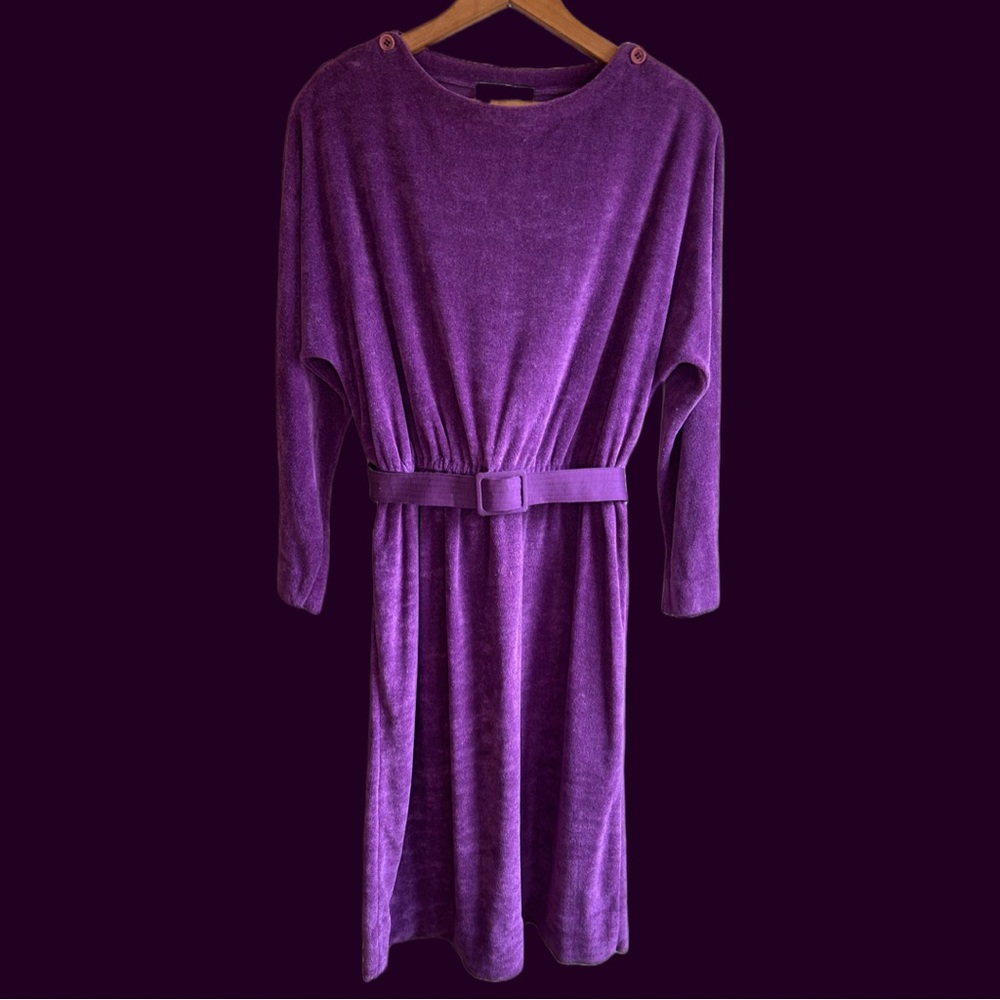 Vintage 70s Nancy Greer Belted Dress